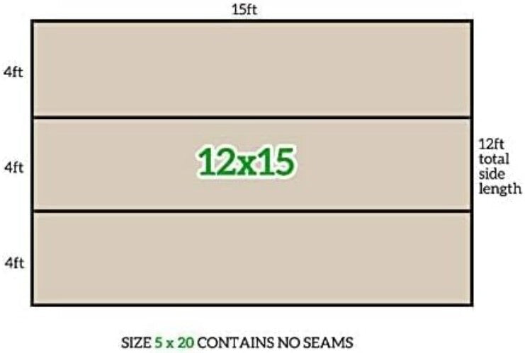 Eco-Friendly Canvas Drop Cloth 12' x 15' - Washable Drop Sheet for Easy Cleanup