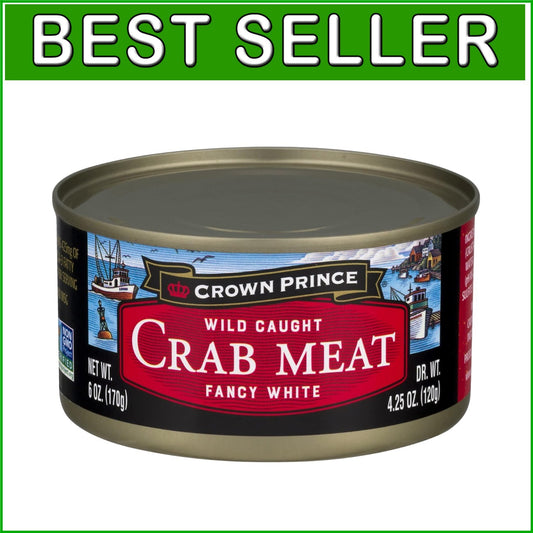 Fancy White Crab Meat Cans - 12 Pack of Wild-Caught Quality Seafood for Dishes