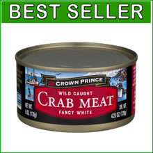 Load image into Gallery viewer, Fancy White Crab Meat Cans - 12 Pack of Wild-Caught Quality Seafood for Dishes