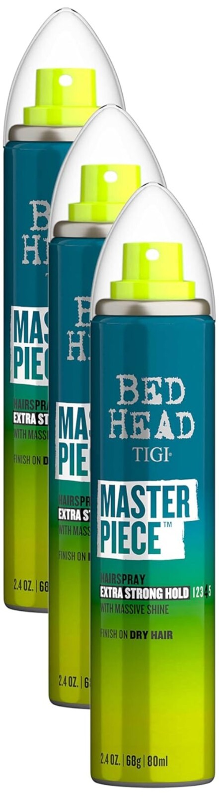 Pack of 3 Travel Size Bed Head Masterpiece Hairspray - Strong Hold & Shine