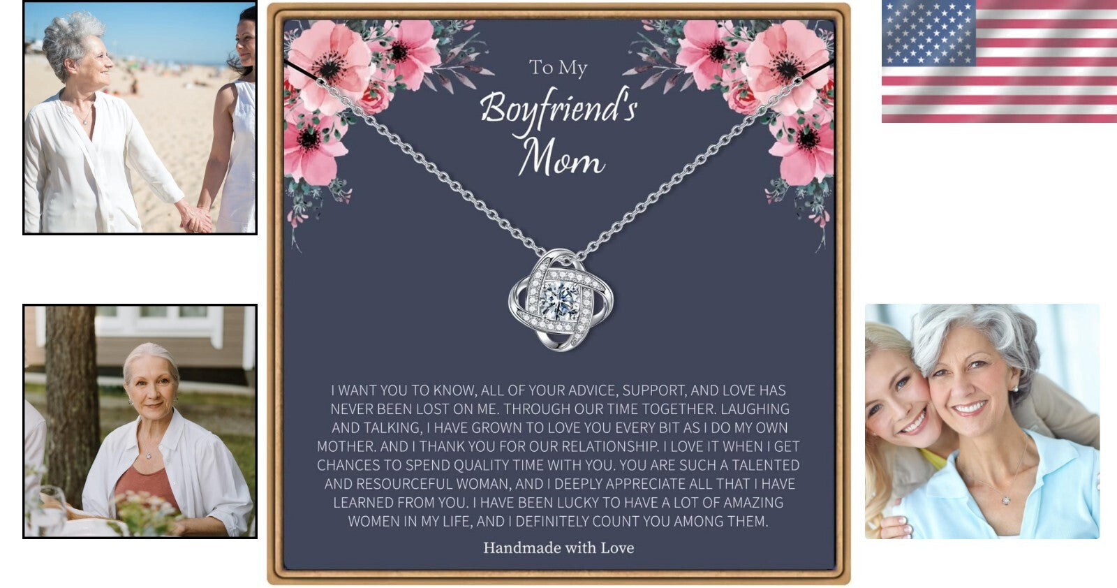 Dainty Love Knot Necklace in 14K White Gold - Perfect for Mother’s Day Gifts