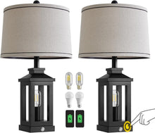 Load image into Gallery viewer, Elegant 23.75" Vintage Modern Table Lamps with Dimmable Touch Control - 2 Pack