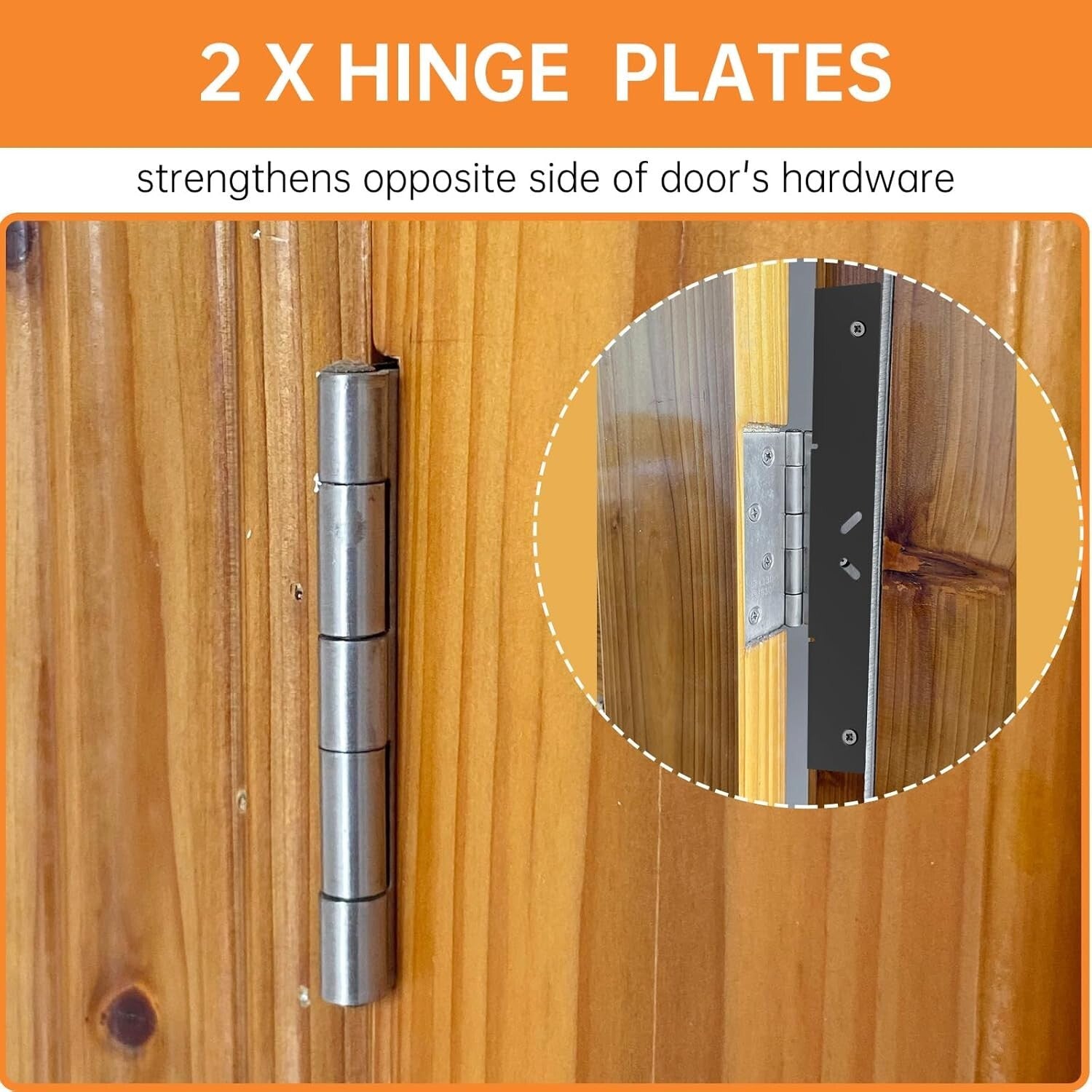 Corrosion-Proof Door Jamb Reinforcement Kit with Sturdy Latch & Hinge Shields