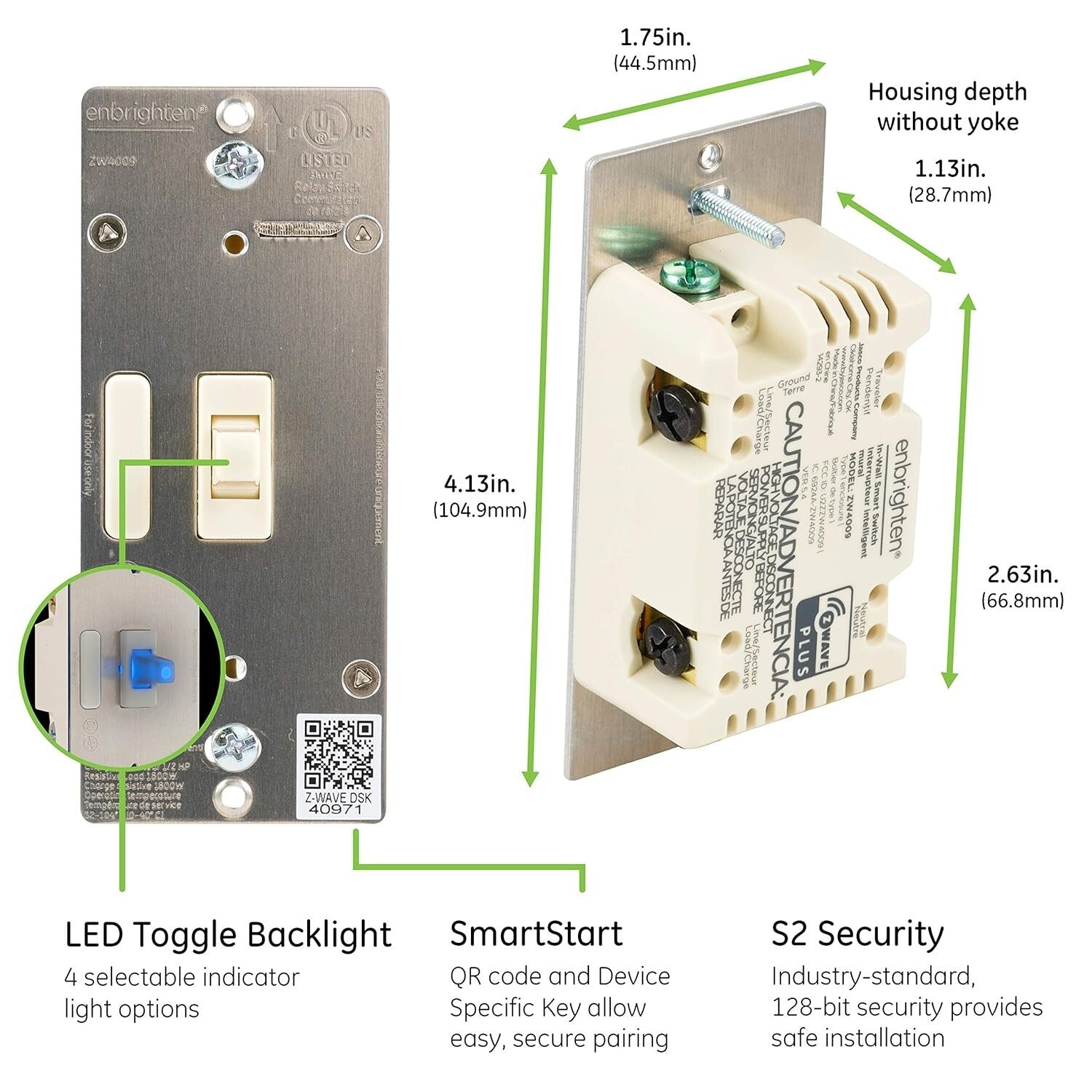 Smart Z-Wave Switch for Home Automation - Alexa & Google Compatible, 3-Way