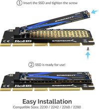 Load image into Gallery viewer, Classic NVMe M.2 to PCIe x16/x8/x4 Adapter Cards - Pack of 2 for Desktops