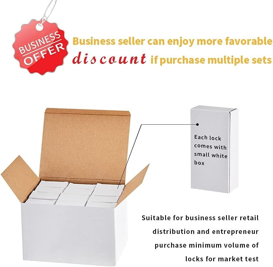 Compact Solid Brass Locks Keyed Alike for Tackle Boxes and Backpacks - 30mm