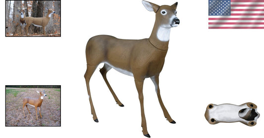 Field-Proven Aluminum Deer Decoy with Adjustable Ears - For Serious Hunters