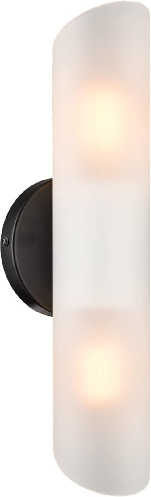 Elegant Black Bathroom Wall Sconces with Frosted Glass - Modern Farmhouse Design