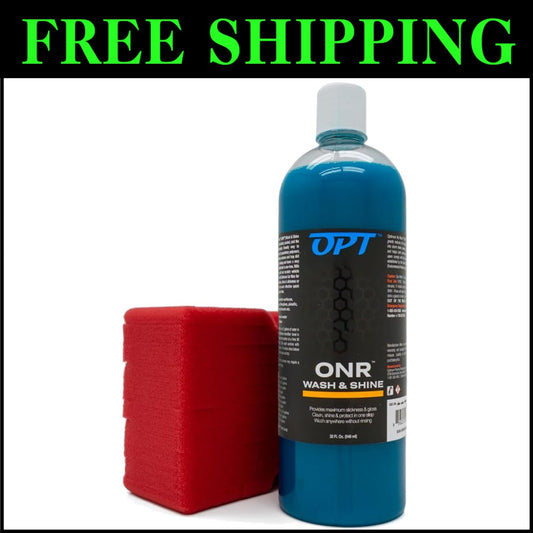 Eco-Friendly 32 oz. Rinseless Car Wash Kit with Big Red Sponge for Detailing