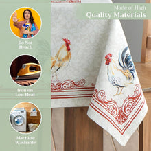 Load image into Gallery viewer, Geometric Pattern Tablecloth - 60 x 108 Inches Cotton Rectangle for Dining Room