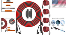 Load image into Gallery viewer, SAE to SAE Quick Disconnect Cables 25FT - Complete 4 Pack with Protection Caps
