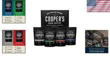 Load image into Gallery viewer, Artisan 4-Pack Aged Coffee Set - Ground Bourbon, Rye, Malt Whiskey &amp; Rum Flavors