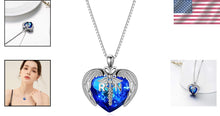 Load image into Gallery viewer, Nursing School Graduation Gift: Sterling Silver Pendant with Angel Heart Charm