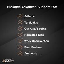 Load image into Gallery viewer, Lightweight Adjustable X-Back Brace for Comfortable Lower Back Support (L/XL)