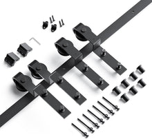 Load image into Gallery viewer, Smooth-Glide 9FT Bypass Barn Door Hardware with Heavy-Duty Steel Construction