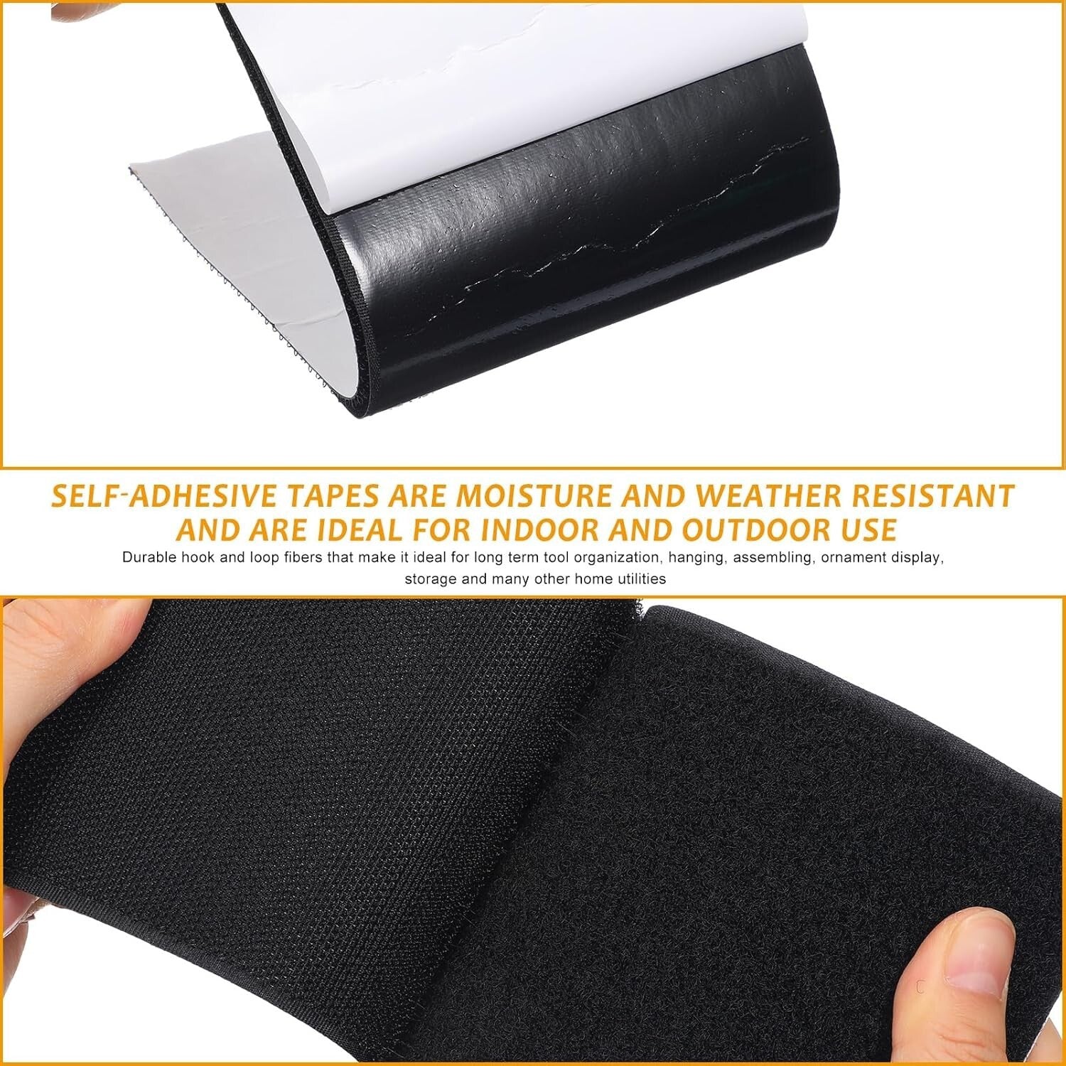 Durable 6 Inch Wide Double-Sided Fastening Tape - 10 Yard Nylon Adhesive Roll