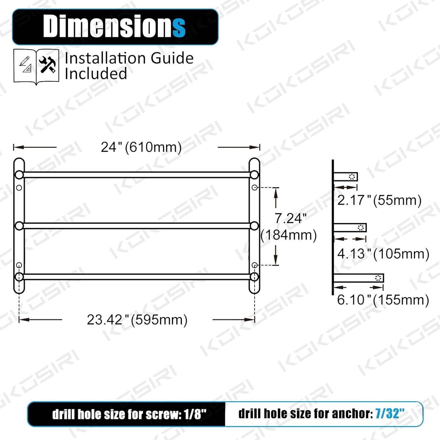 Brushed Nickel 3-Tier Stainless Steel Ladder Towel Rack for Modern Bathrooms