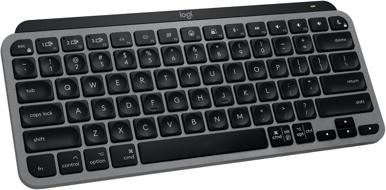 MX Keys Mini for Mac - Compact Wireless Keyboard with Backlit Keys, Space Grey