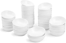 Load image into Gallery viewer, Attractive and Practical White Ceramic Sauce Bowls – 55 Piece Set for Gifting