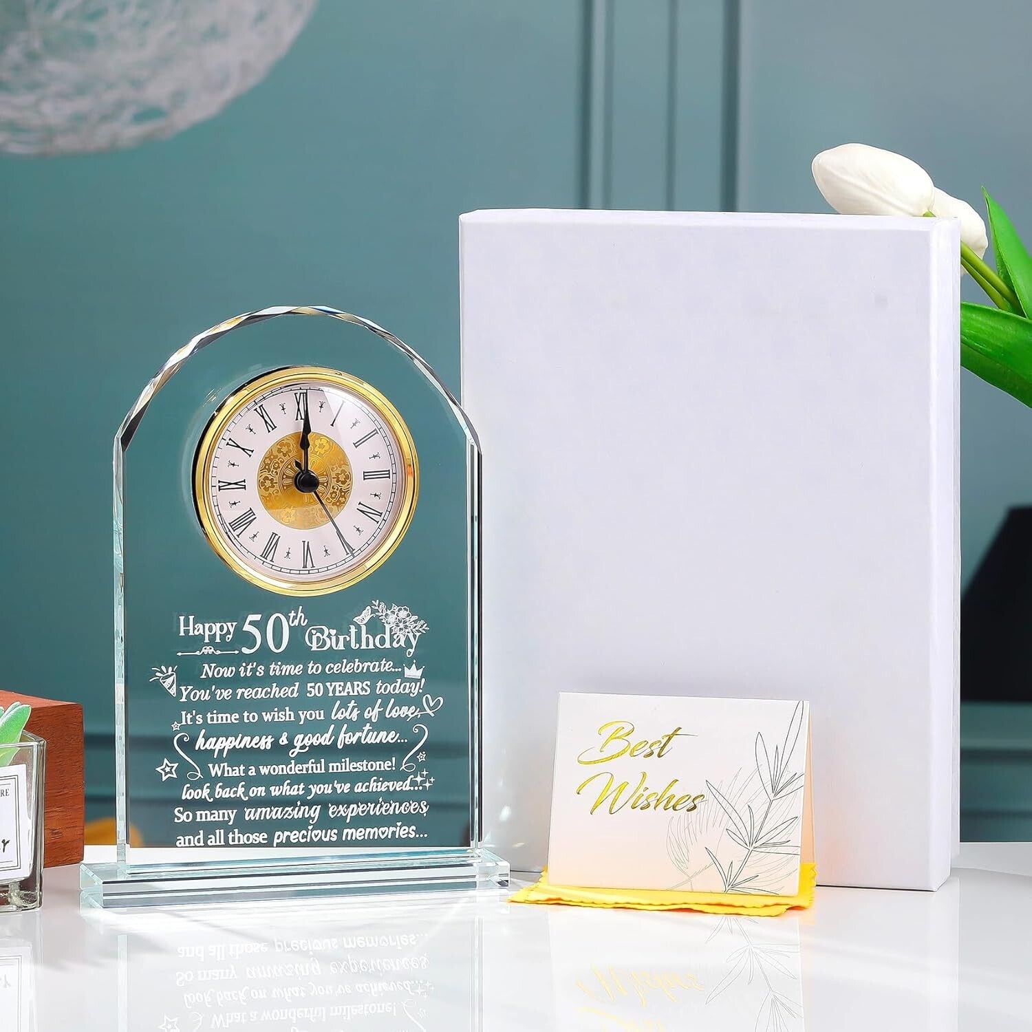 Beautiful 50-Year Keepsake Clock - Timeless Gift for Birthdays & Anniversaries