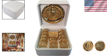 Load image into Gallery viewer, Handmade Gold-Plated Arras Wedding Coins - 13-Piece Unity Set with Chest