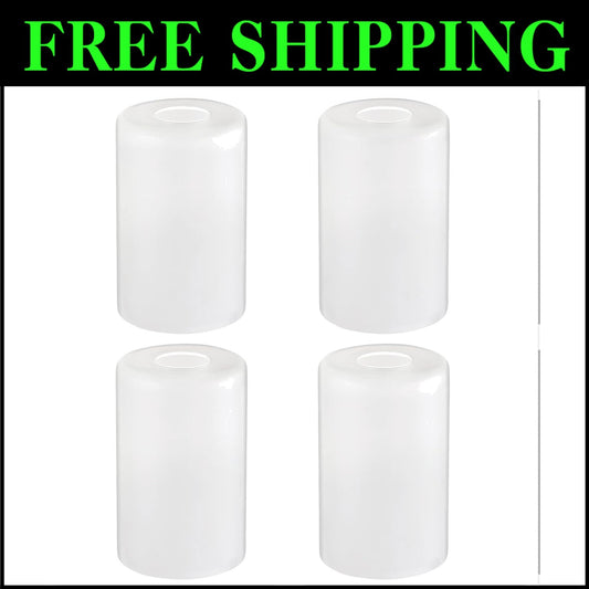 4-Pack White Frosted Glass Shades, Ideal for Pendant & Wall Lighting Fixtures