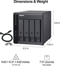 Load image into Gallery viewer, Diskless External Hard Drive with USB Type-C &amp; Hardware RAID Support - 4-Bay