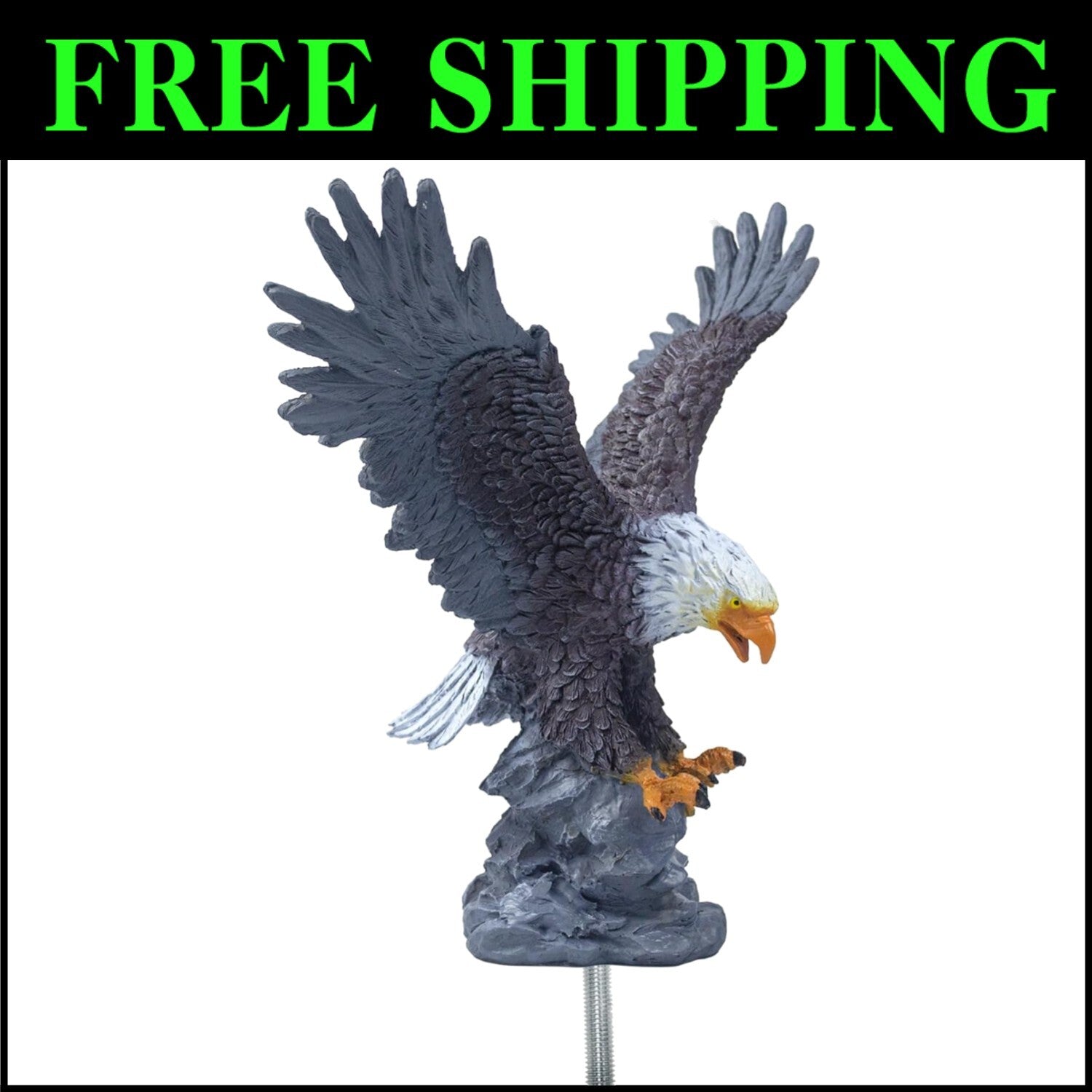 Lifelike Eagle Flagpole Finial - Weather-Resistant and Perfect for Indoor Decor