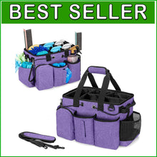 Load image into Gallery viewer, Professional Supply Organizer Caddy with 5 Compartments - Purple Cleaning Bag