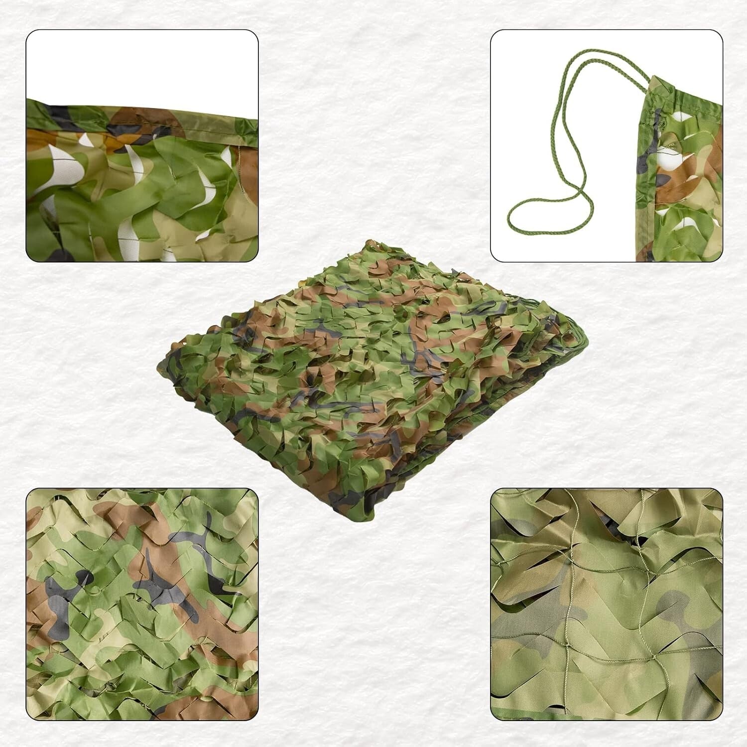 Custom Woodland Camo Netting 16.5x20ft - Lightweight for Hunting & Camping