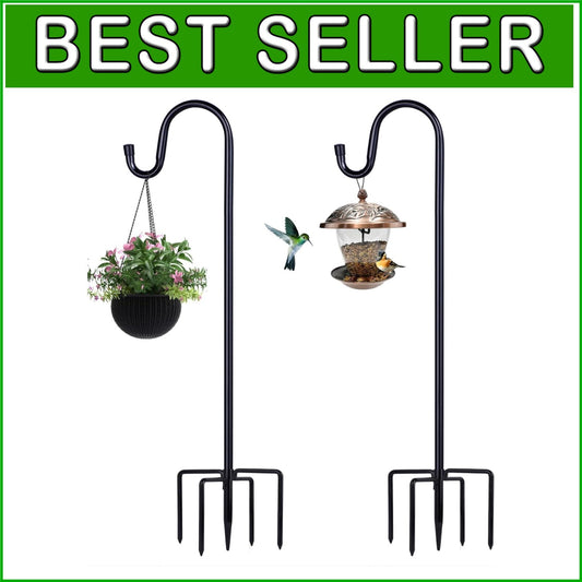 Dual 94-Inch Shepherd Hooks for Outdoor Use - Hang Feeders & Create Ambiance