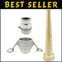 Load image into Gallery viewer, 1.5 Inch Brass Fire Hose Nozzle with NPSH/NPT Connections - Durable &amp; Versatile