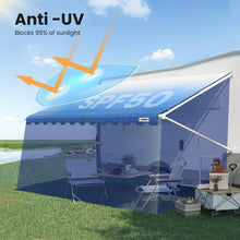 Load image into Gallery viewer, Durable Vinyl Awning Canopy - 14' Blue Fade Replacement for Trailers &amp; Campers