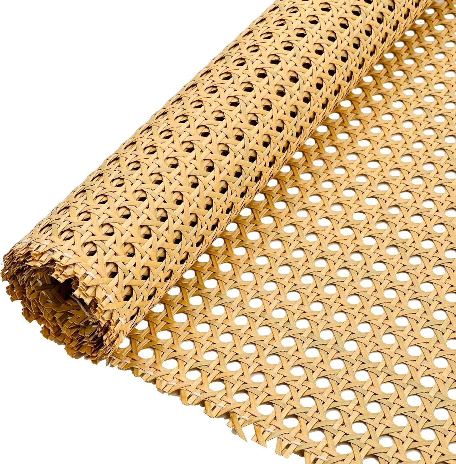 Elegant Natural Color Plastic Rattan Webbing - Ideal for DIY Caning Projects