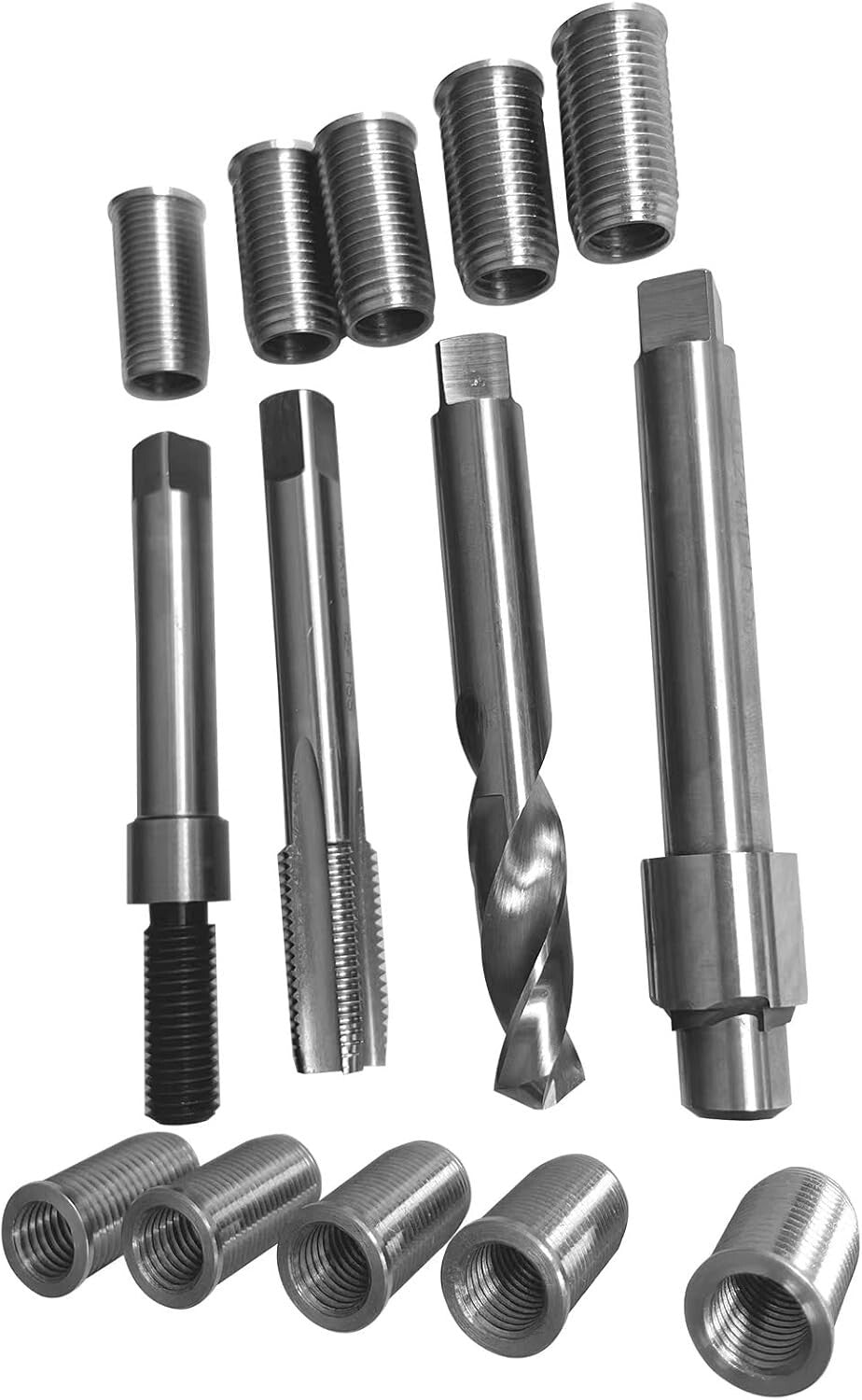 Complete M11 x 1.5 Metric Thread Repair Kit with 10 Stainless Steel Inserts