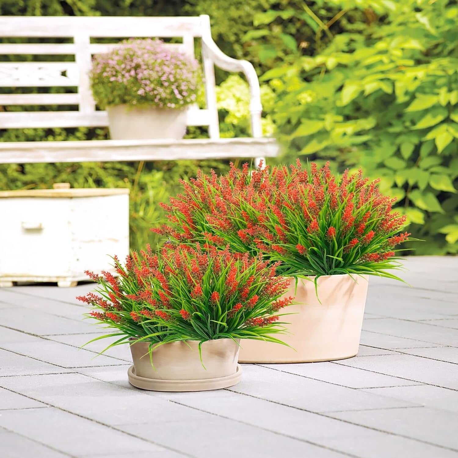 Resilient 18.2" Faux Plants - 36 Bundles for Easy Indoor & Outdoor Decor