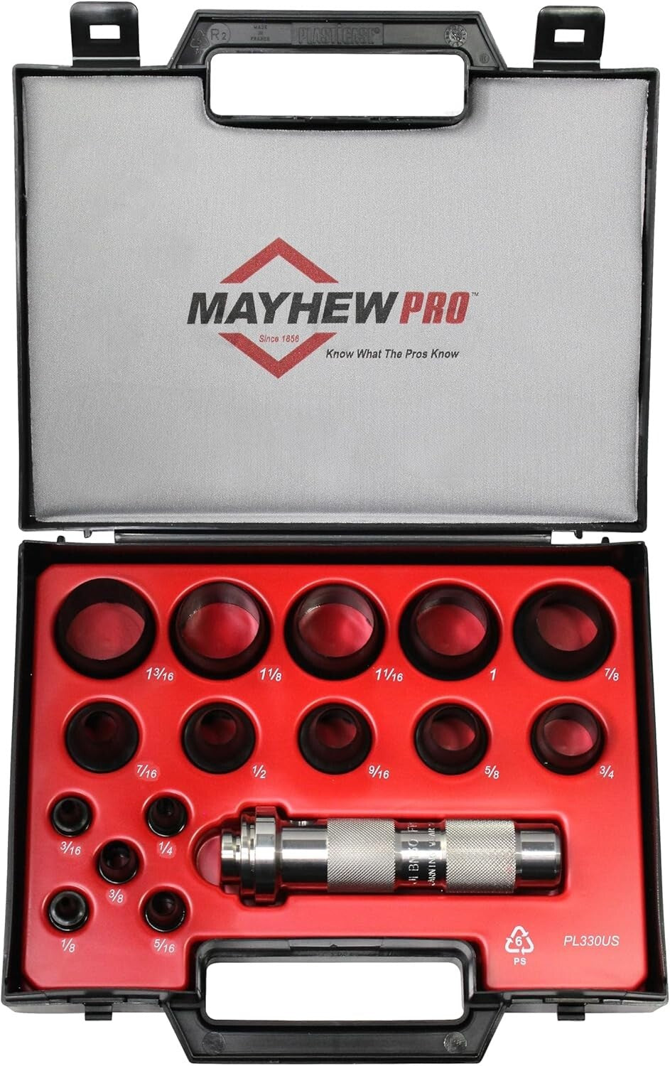 Professional 16-Piece Hollow Punch Set - Precision Tool for Gaskets & Washers