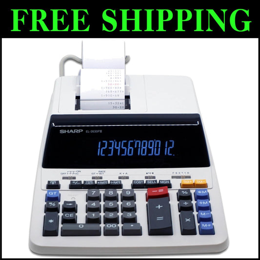 EL-2630PIII 12-Digit Printing Calculator with Fluorescent Display & Fast Output