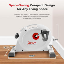 Load image into Gallery viewer, Portable Under Desk Pedal Bike with 16 Resistance Levels &amp; App Connectivity