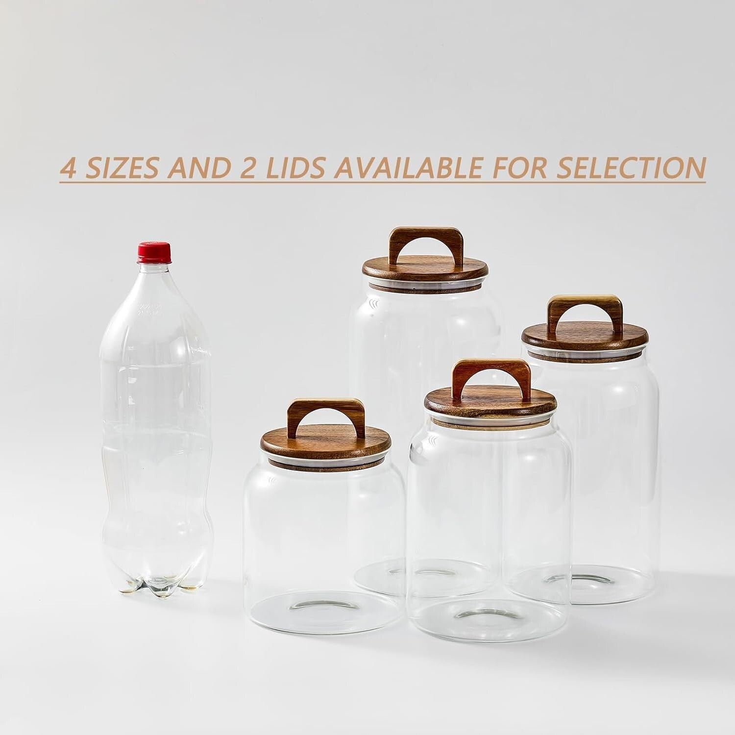 2-Pack Airtight 90oz Glass Jars - Perfect for Laundry Detergent & Pantry Items