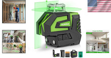 Load image into Gallery viewer, Versatile Green Laser Level with Adjustable Line Brightness &amp; Robust Carry Case