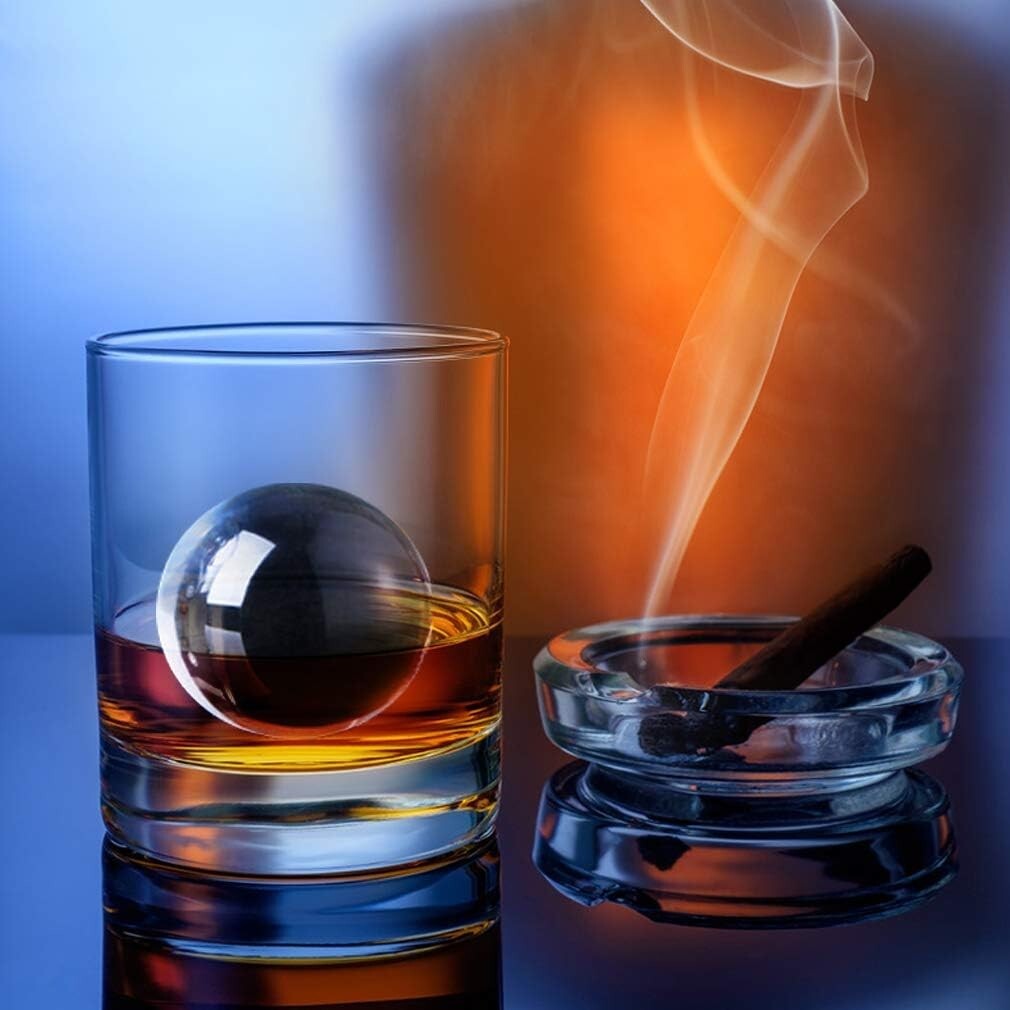 BPA-Free Silicone Ice Sphere Tray: Makes 4 Crystal Clear Ice Balls for Cocktails