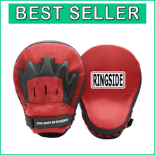 Load image into Gallery viewer, Professional 10.5" Curved Punch Mitts in Red - Ideal for Coaches and Athletes