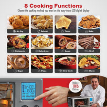 Load image into Gallery viewer, Compact 1500W Air Fryer: XL Stainless Steel Design with Rotisserie &amp; Dehydrator