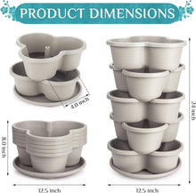 Load image into Gallery viewer, Durable Off-White 5-Tier Vertical Planter for Easy Indoor/Outdoor Gardening