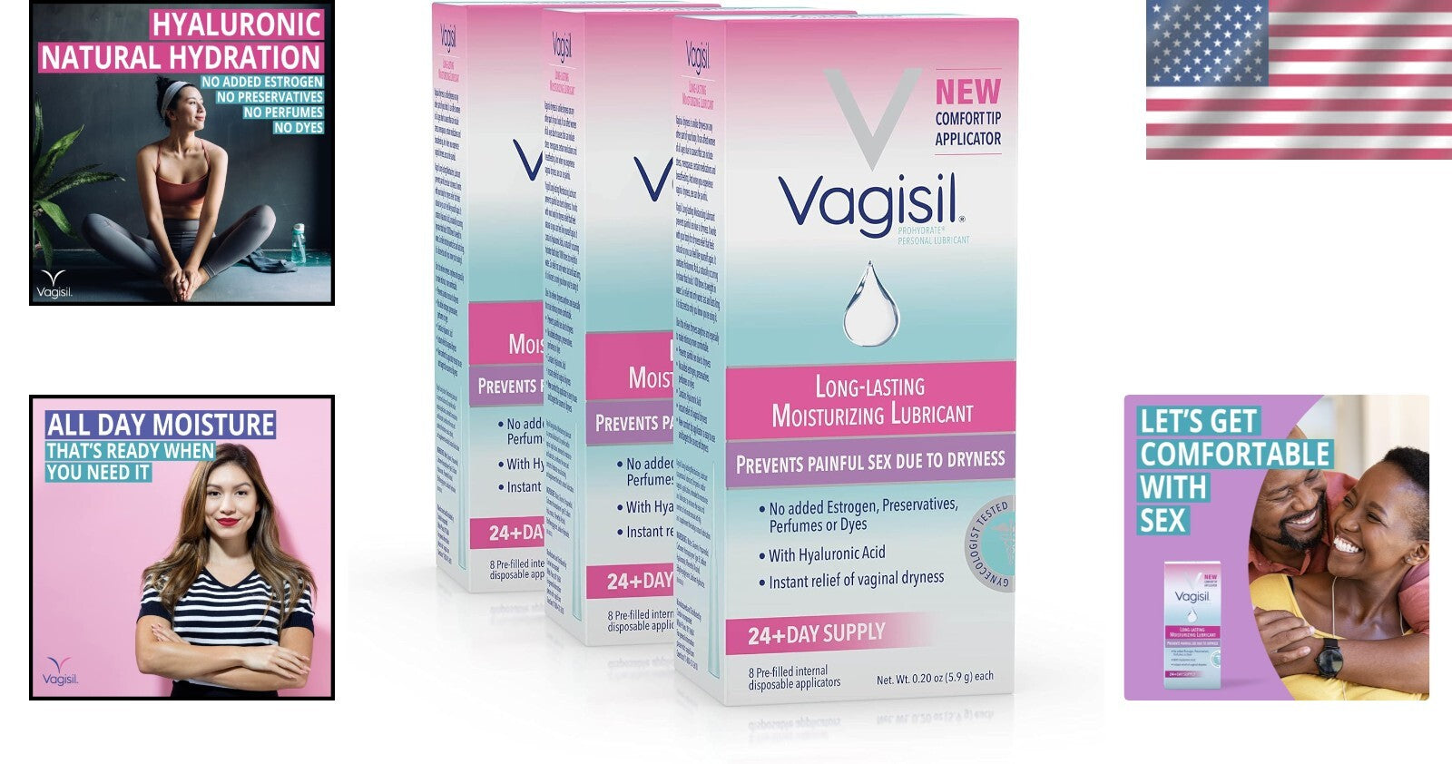 Prohydrate Natural Vaginal Moisturizer Gel, 24 Applicators for Optimal Comfort