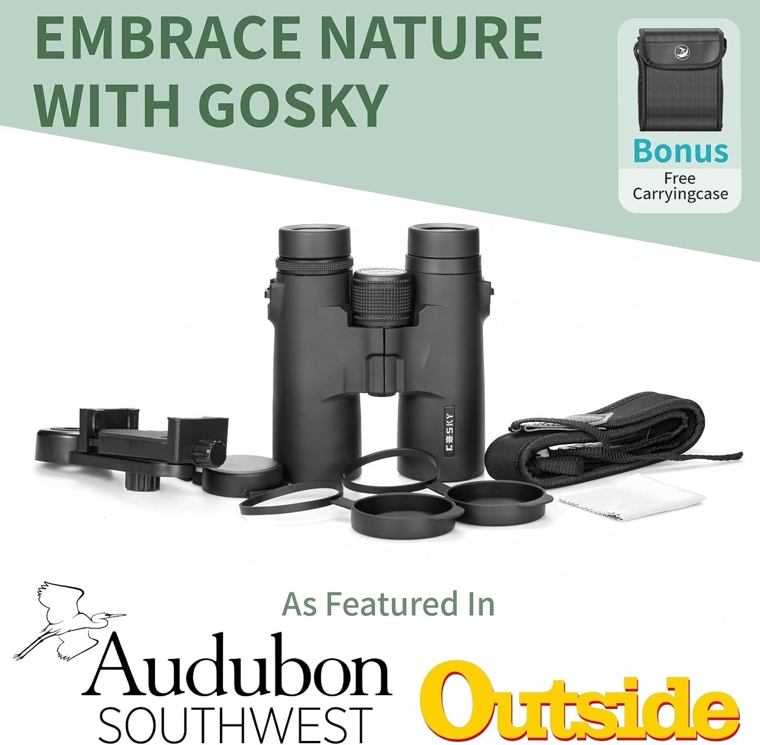 Durable 10x42 Binocular with Smart Phone Mount for Stunning Wildlife Observation