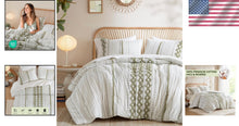 Load image into Gallery viewer, Luxury King Size Comforter Set - 3 Piece Cotton Bedding with Matching Shams