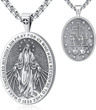 Load image into Gallery viewer, Handcrafted Sterling Silver Saint Necklace for Spiritual Protection - Unisex