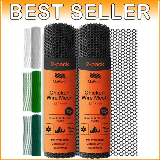 Weatherproof 15.71" x 10 ft Plastic Wire Mesh - Safe Pet & Garden Barrier